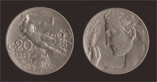 Centesimi 1909 liberta - centesimi, liberta'