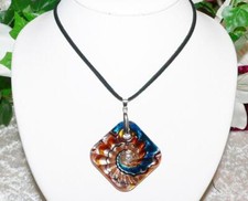 Ciondolo vetro lampwork arte