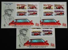 FOGLIETTI N. 3 FERRARI 1998 ESP.NE MONDIALE DI FILATELIA GRAN PREMIO DI MONZA 98