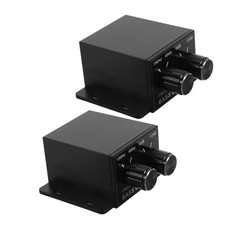  2 Pezzi Regolatore Audio Auto Amplificatore Regolatore di Livello Manopola Basso per