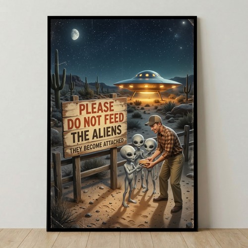 Funny alien poster not - funny, do