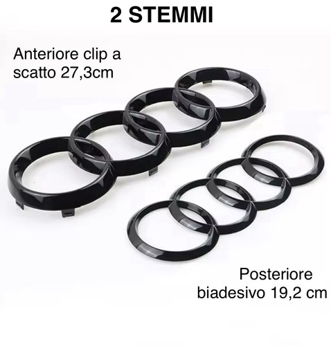 Stemma audi nero - audi, lucido