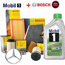 Kit tagliando Mercedes Classe a 180 cdi 200 160 W169 bosch 6lt olio Mobil 1 5w30