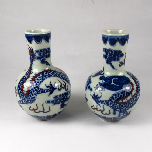 Antico piccolo vaso cinese - , blu