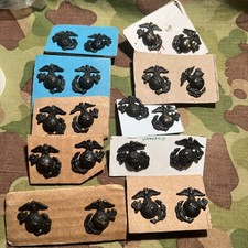 USMC EGA lotto EMBLEMI Eagle Globe & Anchor Spille 10 paia arruolate modello 1955