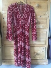 Abito rosso all'uncinetto Zara