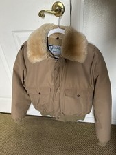 Piumino Vintage By Schott Puffer Jacket Cappuccio Isolamento Tan Uomo Tg M Made USA