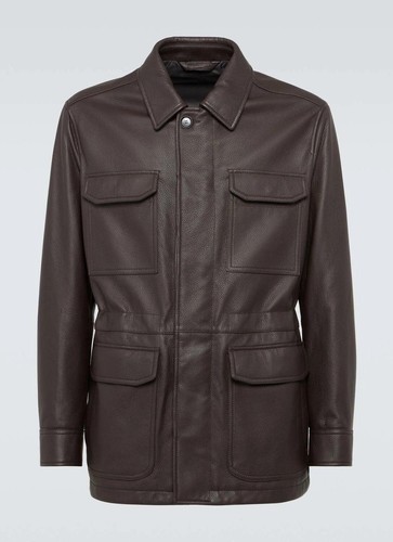 Brioni deer leather sahariana - brioni,