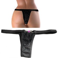 Perizoma sexy da donna trasparente in pizzo tanga brasiliana nero intimo hot