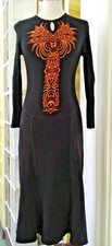  Abito Nero Icona Tessuto in Maglia Brand KGF Taglio Godet Chic Made in Italy 