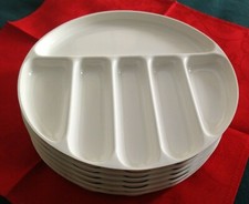 6 PIATTI per FONDUE BOURGUIGNONNE, al FORMAGGIO, PINZIMONIO, ETNICO in melammina