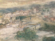 Molto Bello Disegno Acquerello Paesaggio Pittura 1950 da Identificare Orientale?