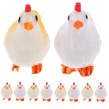 1 set statuetta di pollo ornamento di pollo con micro ornamento paesaggistico