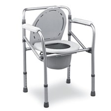 Sedia WC Comoda 4 in 1 Pieghevole in Alluminio Regolabile