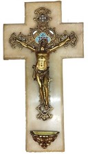 CRUCIFIX - BENITIER. BRONZE