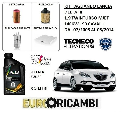 Kit tagliando filtri 5lt - filtri,