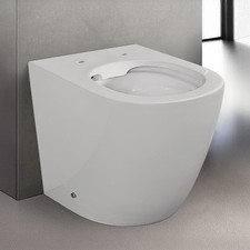 WC filo muro a terra con sistema di scarico Rimless design slim moderno in