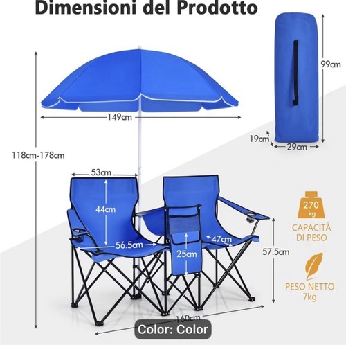 Set campeggio mare sedie - campeggio, 2