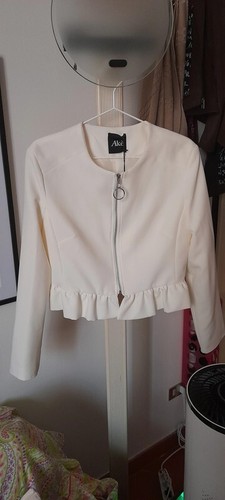 Blazer corto bianco donna - corto,