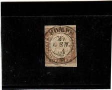 ANTICHI STATI-SARDEGNA-RARISSIMO 3 LIRE-FAVOLOSO ANNULLO 27/1/61-SPEDIZ.GRATUITA