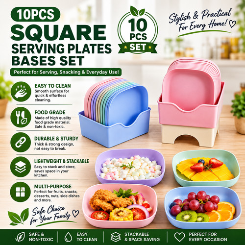 Set piatti quadrati pezzi - set,