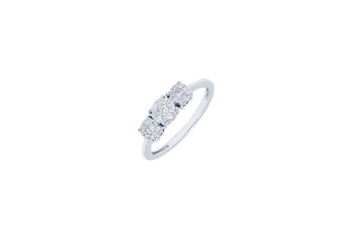 Anello diamanti trilogy oro - anello,