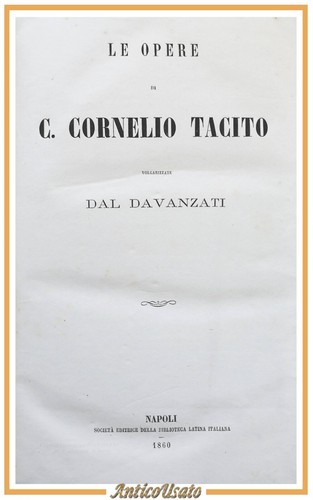 Opere cornelio tacito - di,