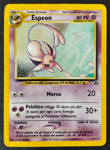 Lotto carte pokemon espeon - carte,