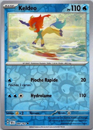 Carte pokémon keldeo 044 162 - pokémon, 044/162
