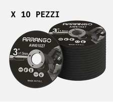 10 PZ DISCO DISCHI DA TAGLIO 76mm PER MINI FLEX SMERIGLIATRICE ELETTRICA DA 3"