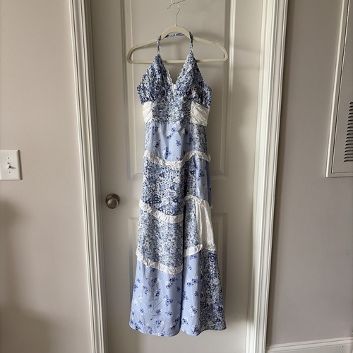 Abito lungo floreale blu - , e