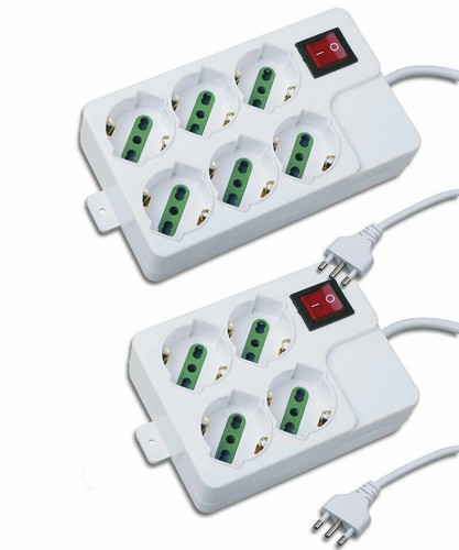 Multipresa elettrica shuko 6 - multipresa,