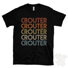 CROUTER REPEATED RETRO STYLE T-SHIRT mens & womens novelty cool name gift