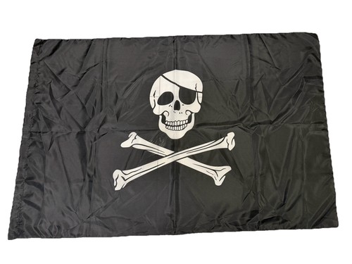 Bandiera pirata teschio nera - bandiera,