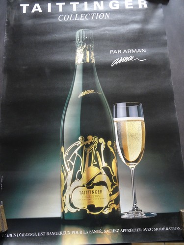 Affiche champagne taittinger - affiche,