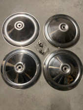 Kit 4 Coppe Cromate Per Ruote Fiat 500 D F Epoca (Con Bulloni)