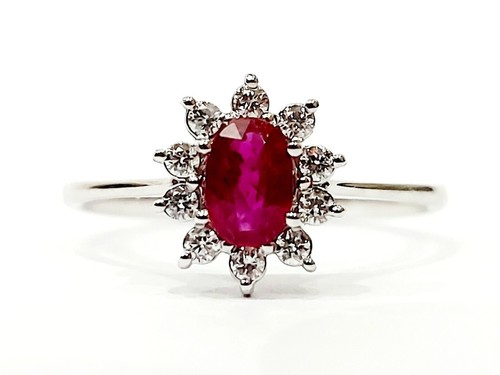 750 white gold ruby diamond - 750,