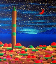 KINO MISTRAL "Medina di Notte" Serigrafia Materica cm.80x70 +COA