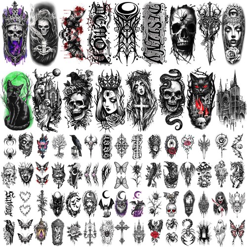 Fogli tatuaggi temporanei - 77,