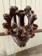 BROCCA DELLA SPOSA VINCENZO FARCI TERRACOTTA SMALTATA ARTE SARDA ANNI 50/60