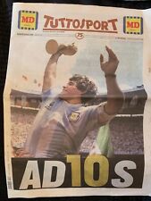 GIORNALE TUTTOSPORT GIOVEDI' 26 NOVEMBRE 2020 MARADONA DIED MORTE MARADONA 