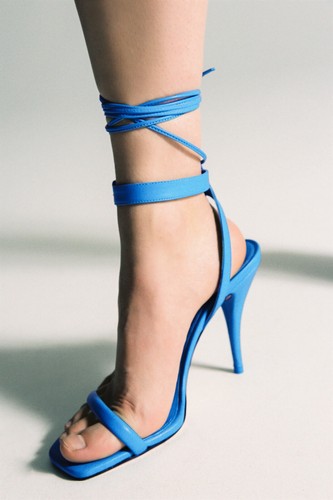 Sandali zara blu stringati - blu,