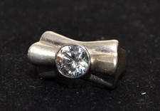 Anello donna vintage Argento 925 con pietra sintetica forma fiocco  16 mm