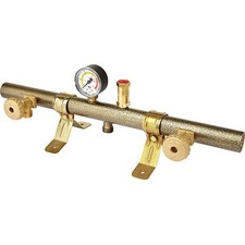 CENTRALINA TUBOLARE X 2 BOMBOLE GAS GPL - MANOMETRO + VALVOLA SICUREZZA