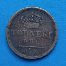 RARA gr. 6,5 REGNO DELLE DUE SICILIE DUE TORNESI 1852