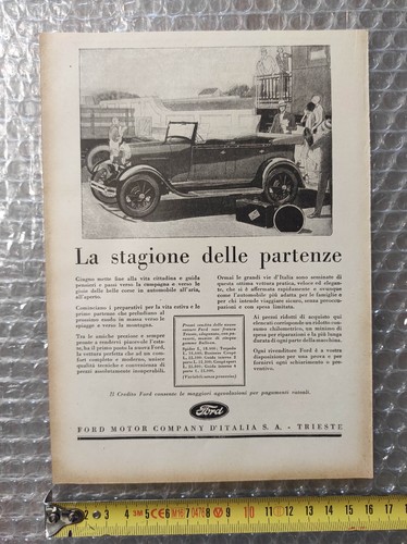Antica pubblicità 1929 - , ford