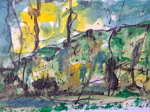 Quadro astratto moderno 21x30