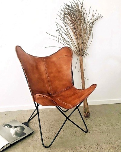 Sedia pelle farfalla - in,