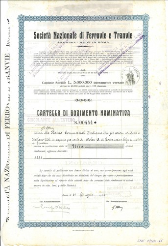Azioni una società - una.,