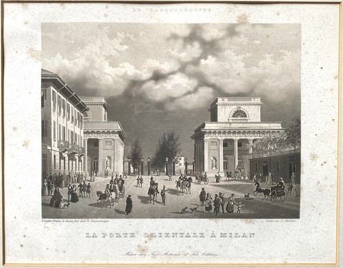 Stampa originale 1840 - stampa, porta